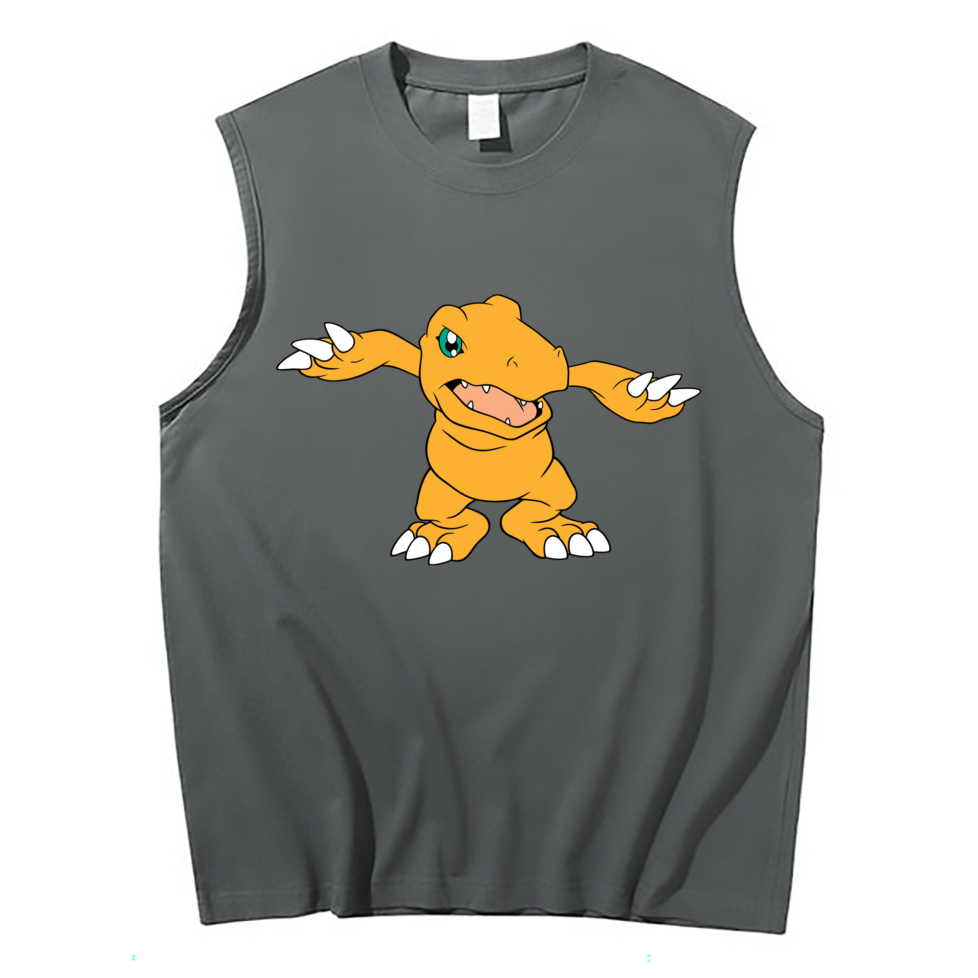 （画像用） Digimon デジタルモンスター/デジモン コットン100％タンクトップ（フロントプリント）